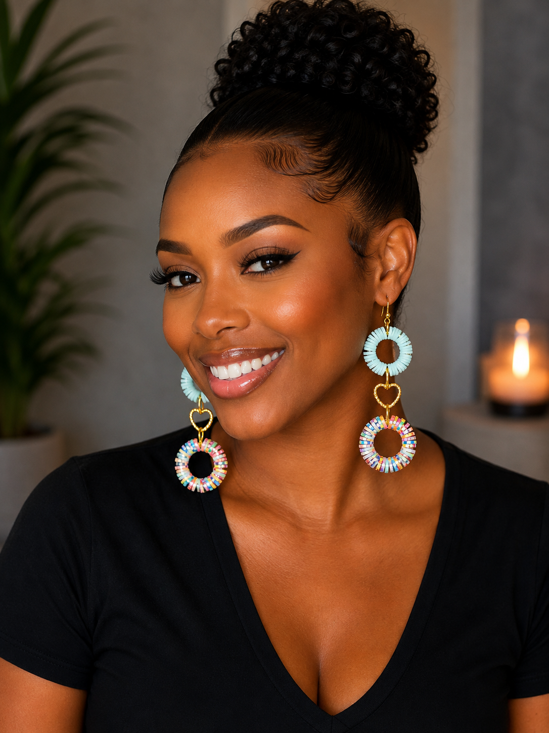 Colorful Circle of Joy Earrings